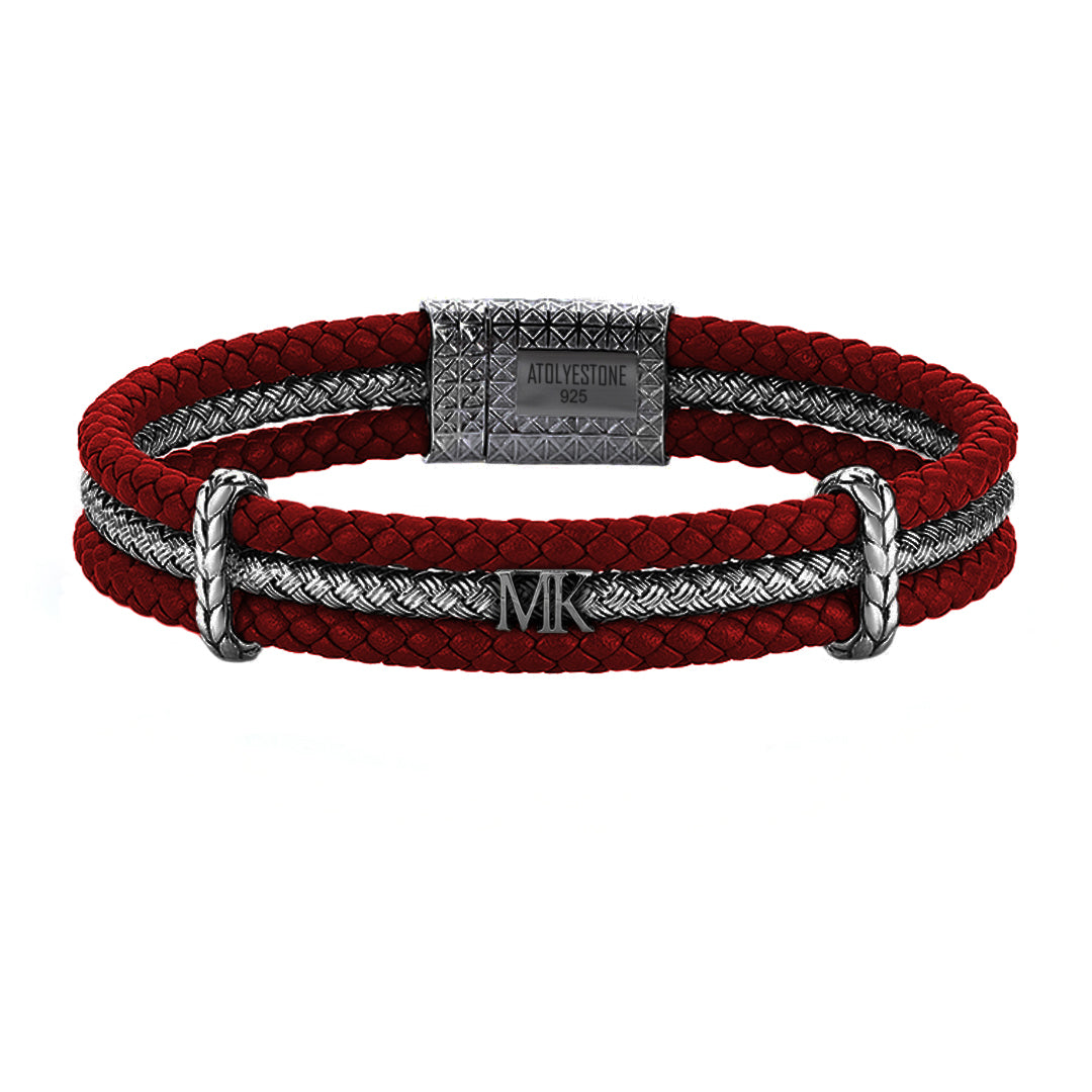 Statement Triple Row Leather Bracelet