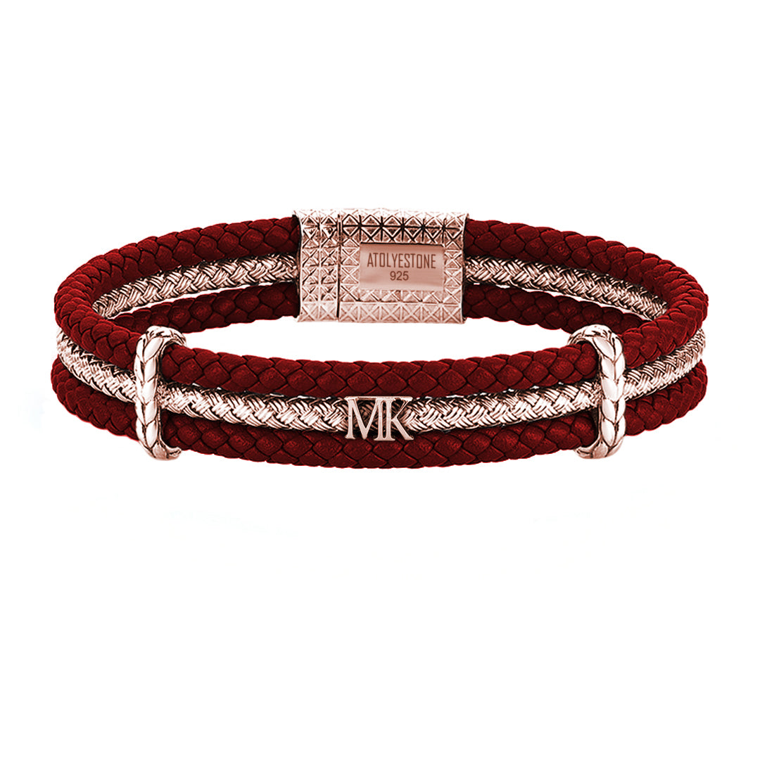 Statement Triple Row Leather Bracelet