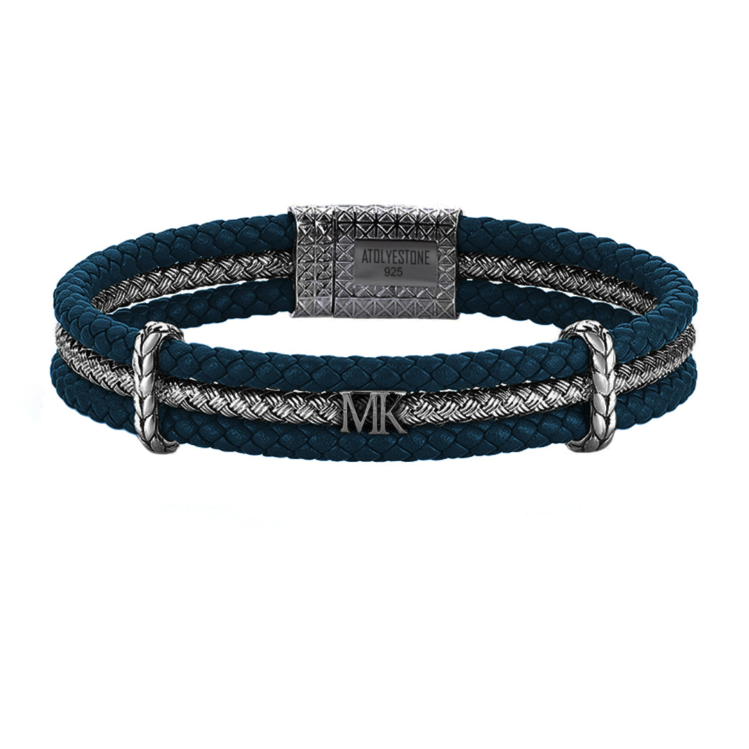 Statement Triple Row Leather Bracelet