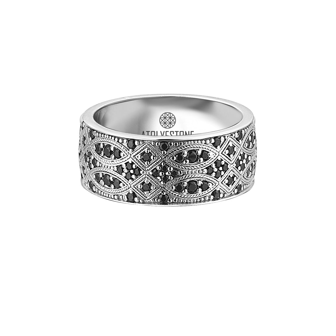 Streamline Band Ring in 18K White Gold