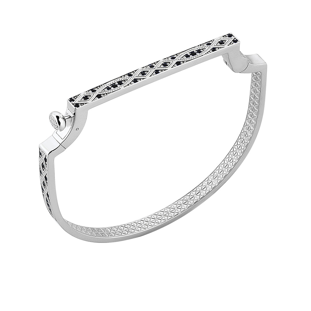 18k White Gold Streamline Bangle 