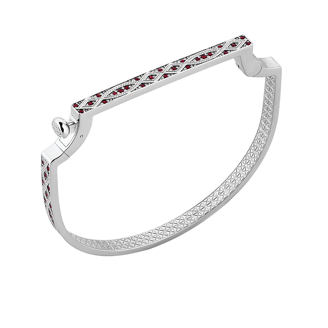 Streamline Bangle in Gold with Ruby