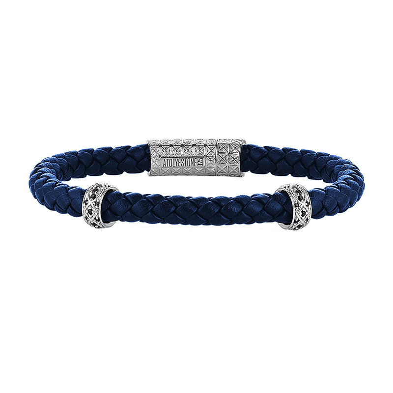 Streamline Elements Blue Leather Bracelet 