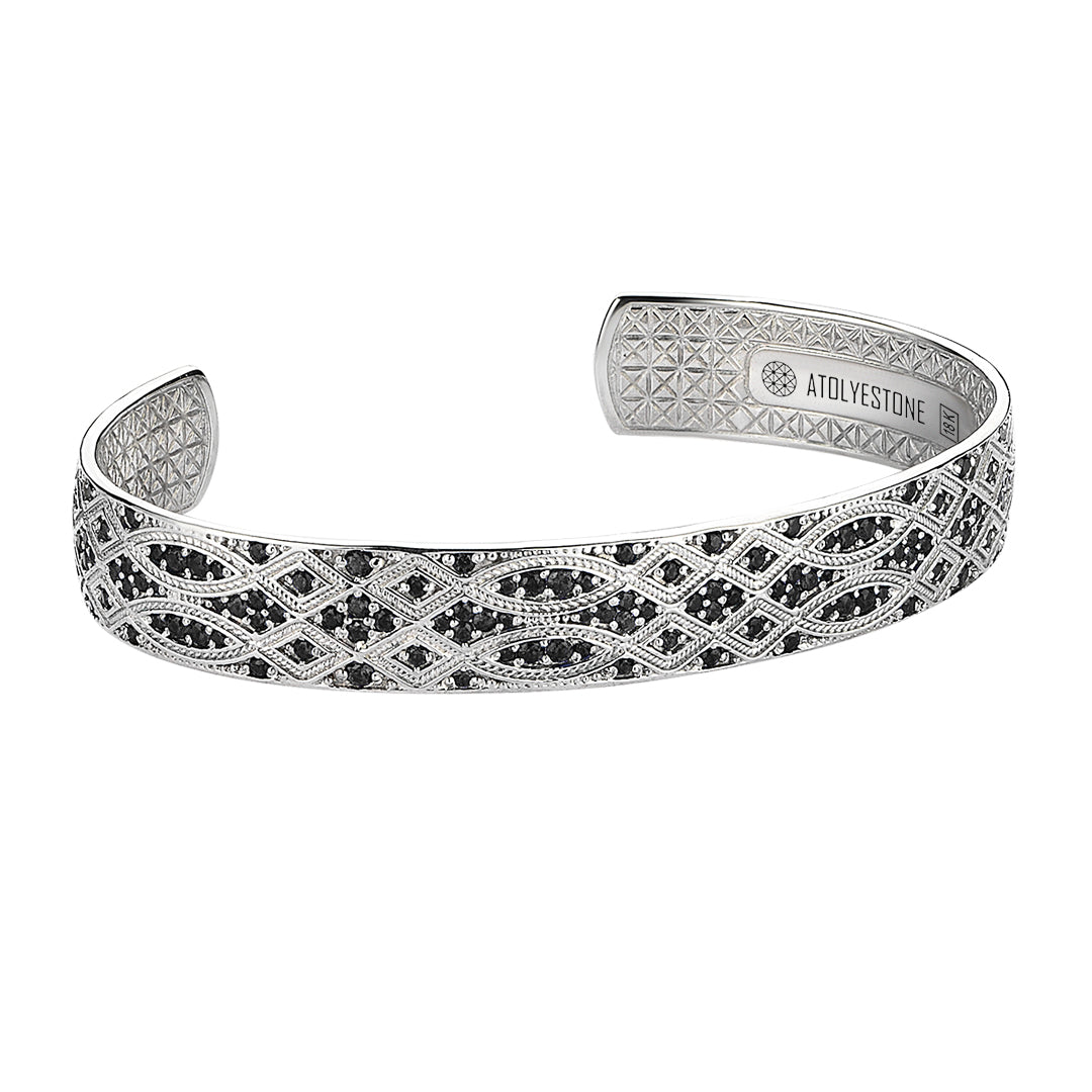 Streamline Cuff in White Gold