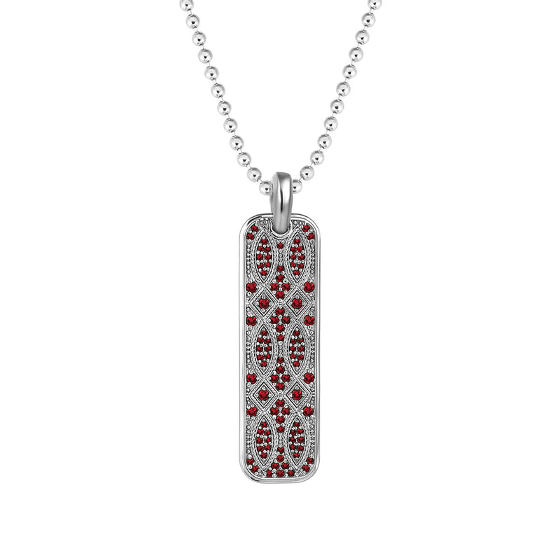 Streamline Tag Pendant with Ruby