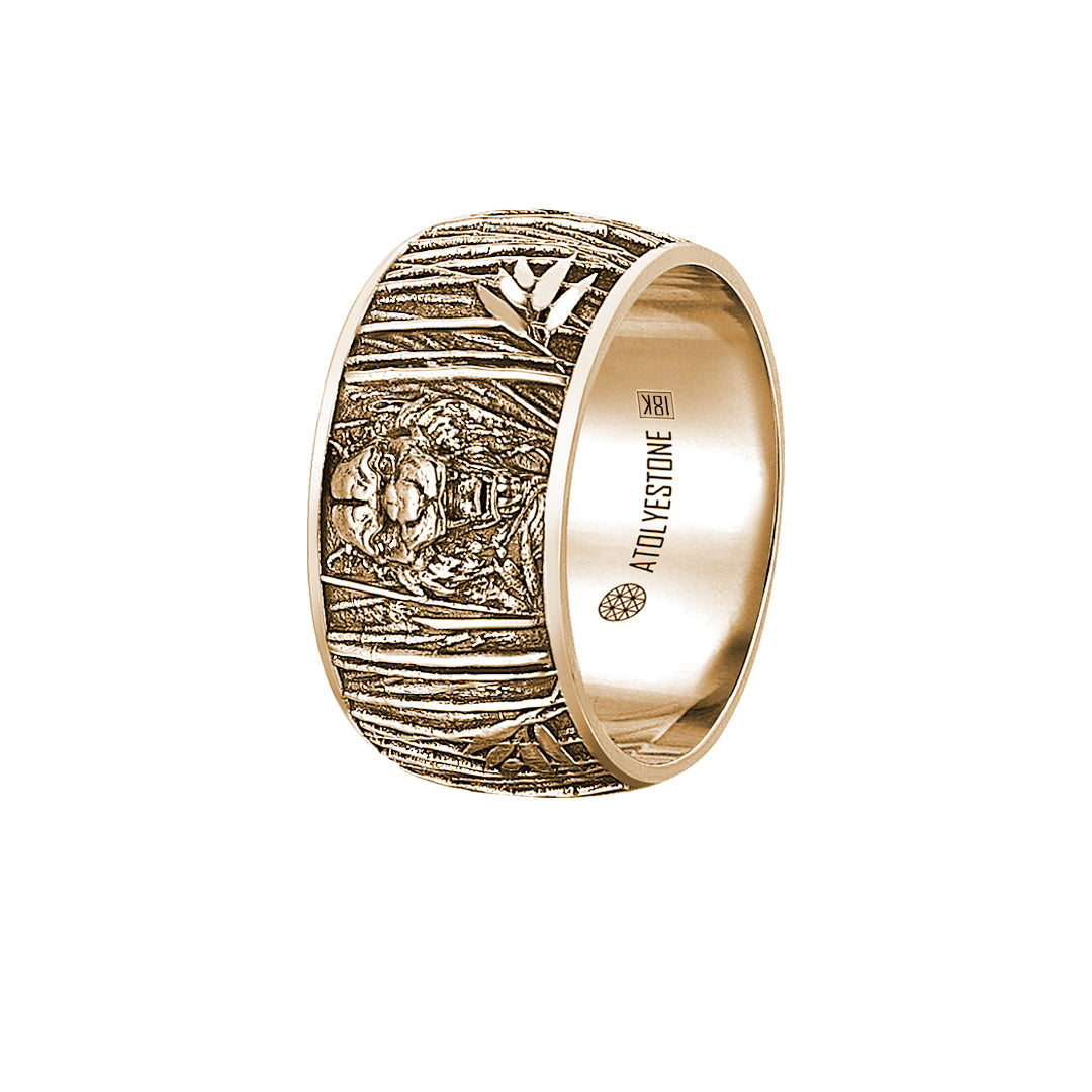 Tiger Band Ring in Gold