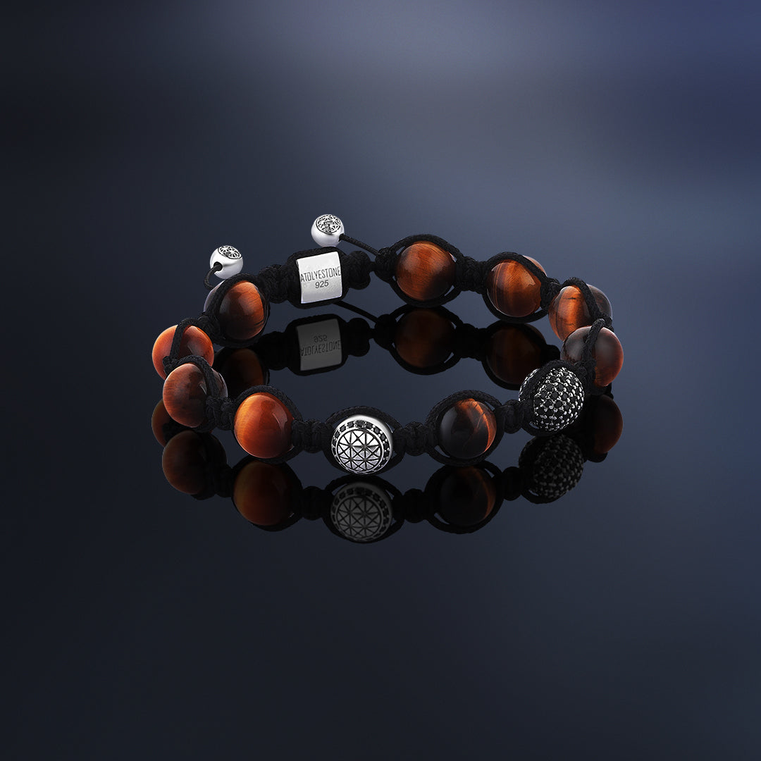 Tiger Eye Beaded Macrame Bracelet