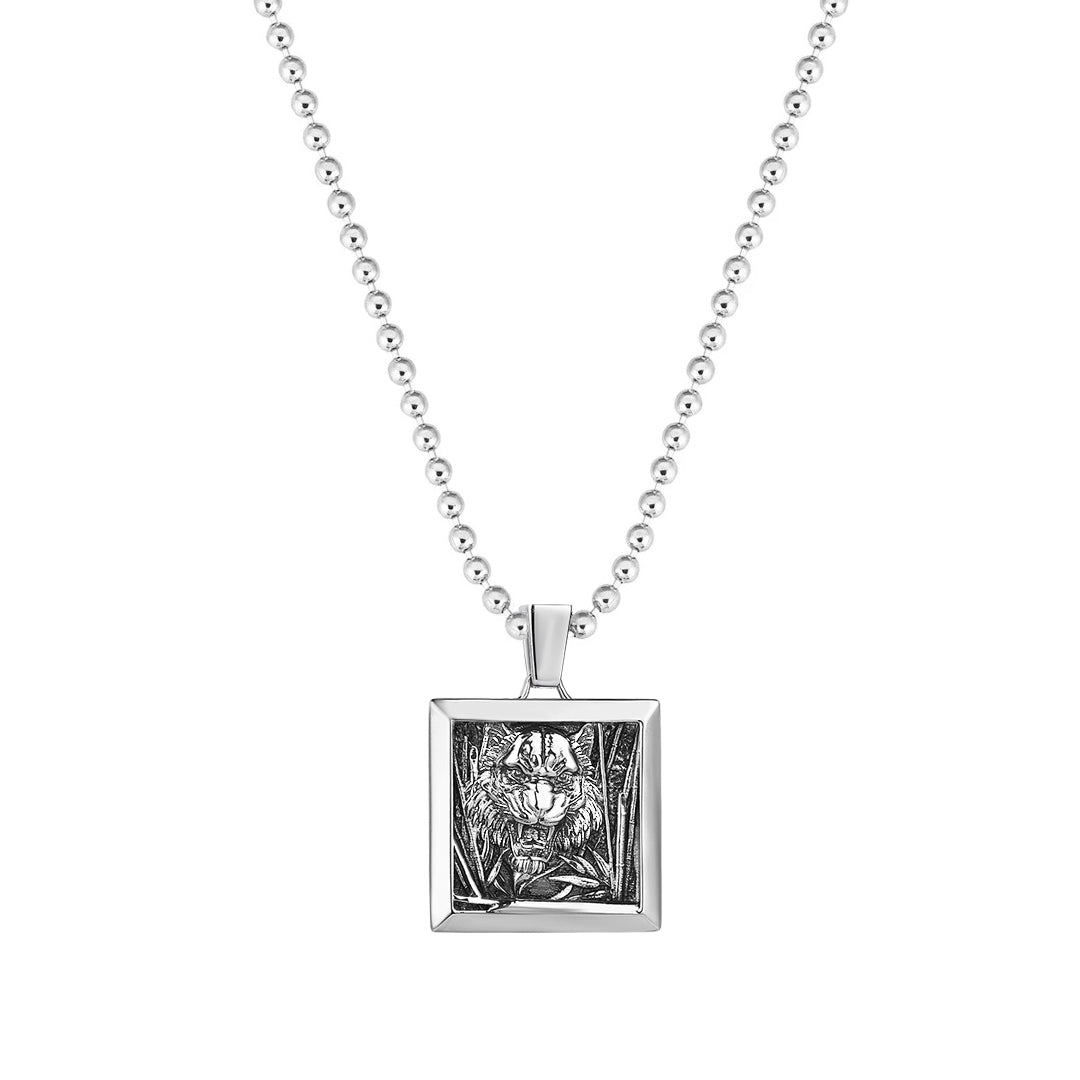Tiger Square Pendant in Gold (Pendant Only)