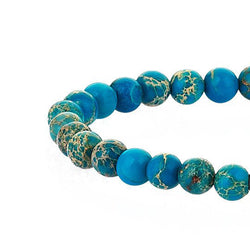 Mens Leo Jasper Beaded Bracelets - Turquoise Jasper