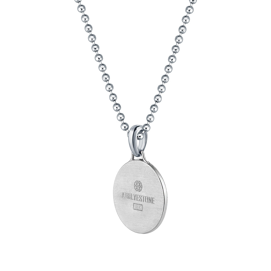 Men's 10k White Gold St.Christopher Medallion