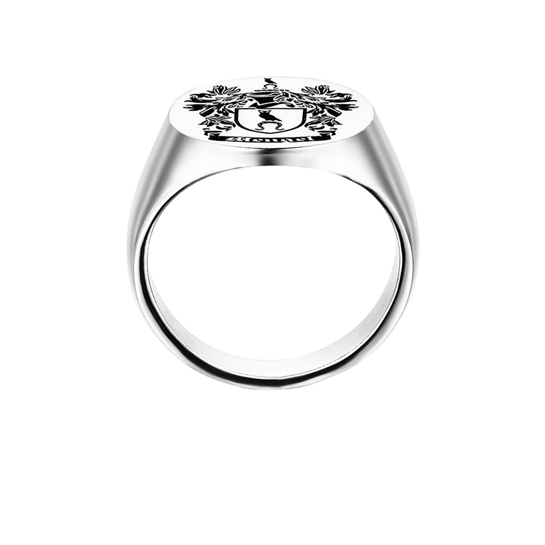 Carved Signet Round Ring Base for Family