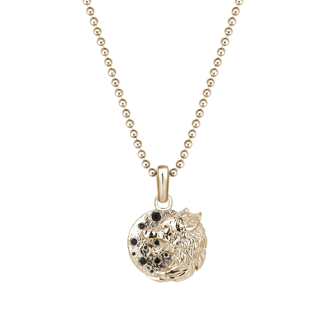 Wolf Pendant in Gold