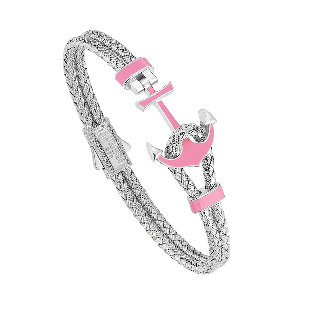 Women’s Pink Lacquer Anchor Bangle