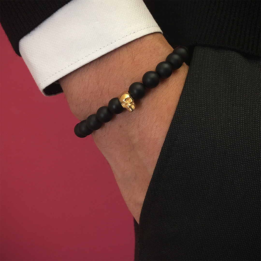 Beaded Bracelet with Skull