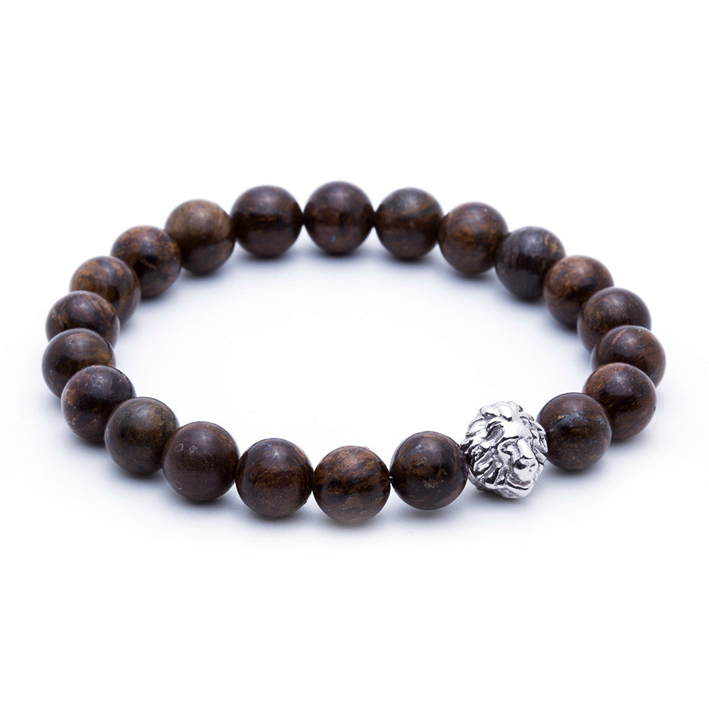 Women's Exclusive Leo Beaded Bracelets - Silver - Bronzite