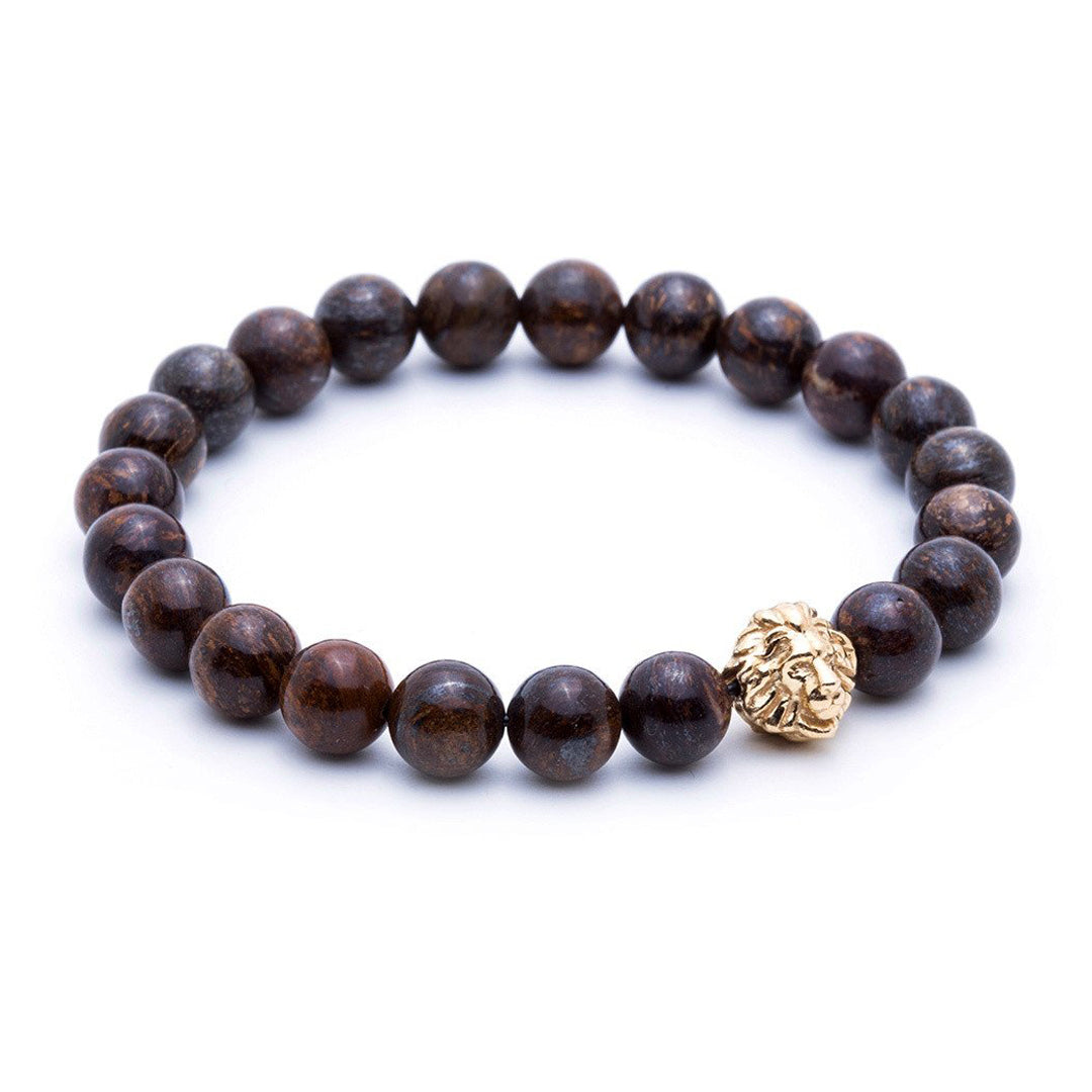 Exclusive Leo Beaded Bracelets - Yellow Gold - Bronzite