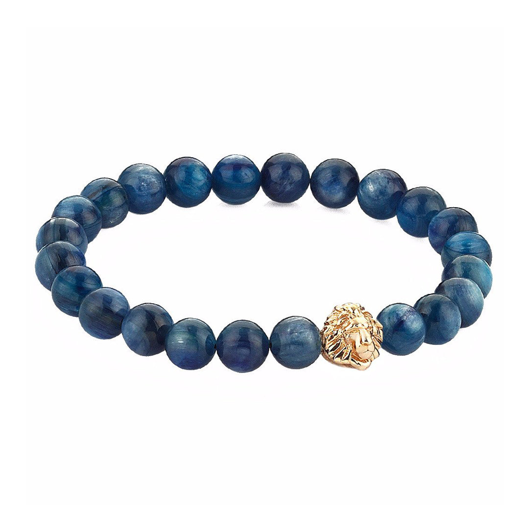 Exclusive Leo Beaded Bracelets - White Gold - Kyanite