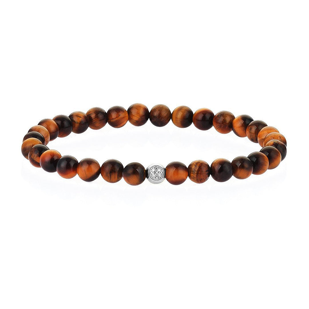 Tiger Eye Mens Beaded Bracelet