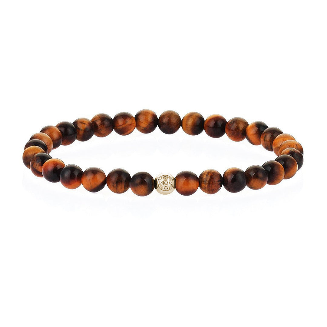 Tiger Eye Mens Beaded Bracelet