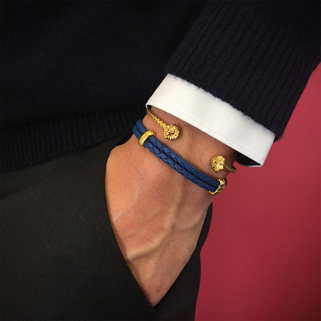 Atolyestone Elements - Solid Silver - Blue Leather
