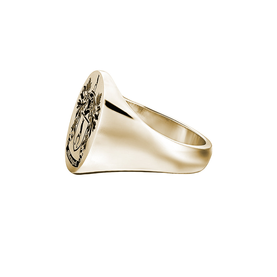 Carved Signet Round Ring Base for Family Crest for Men