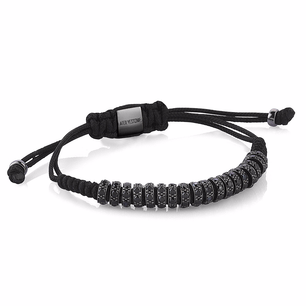 Women's Round Macrame Stoppers - Gunmetal