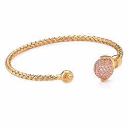 Women's Terra Cuff Bracelet - Silver - Yellow Gold - Pink