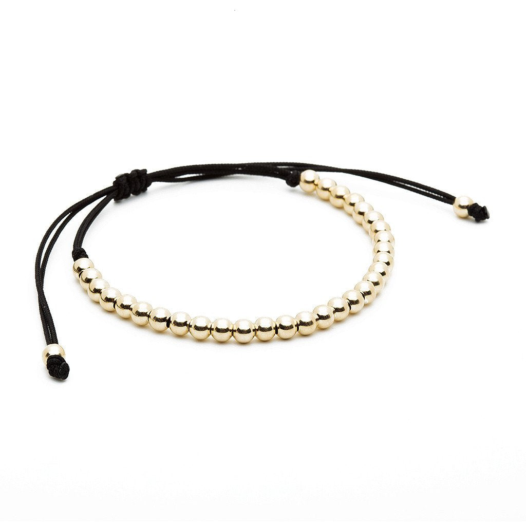 Mens 30 Balls Macrame Bracelet Silver - Plating Color Yellow Gold