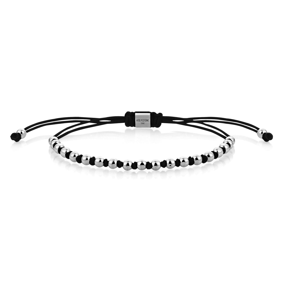 Macrame Knots - White Gold - Black