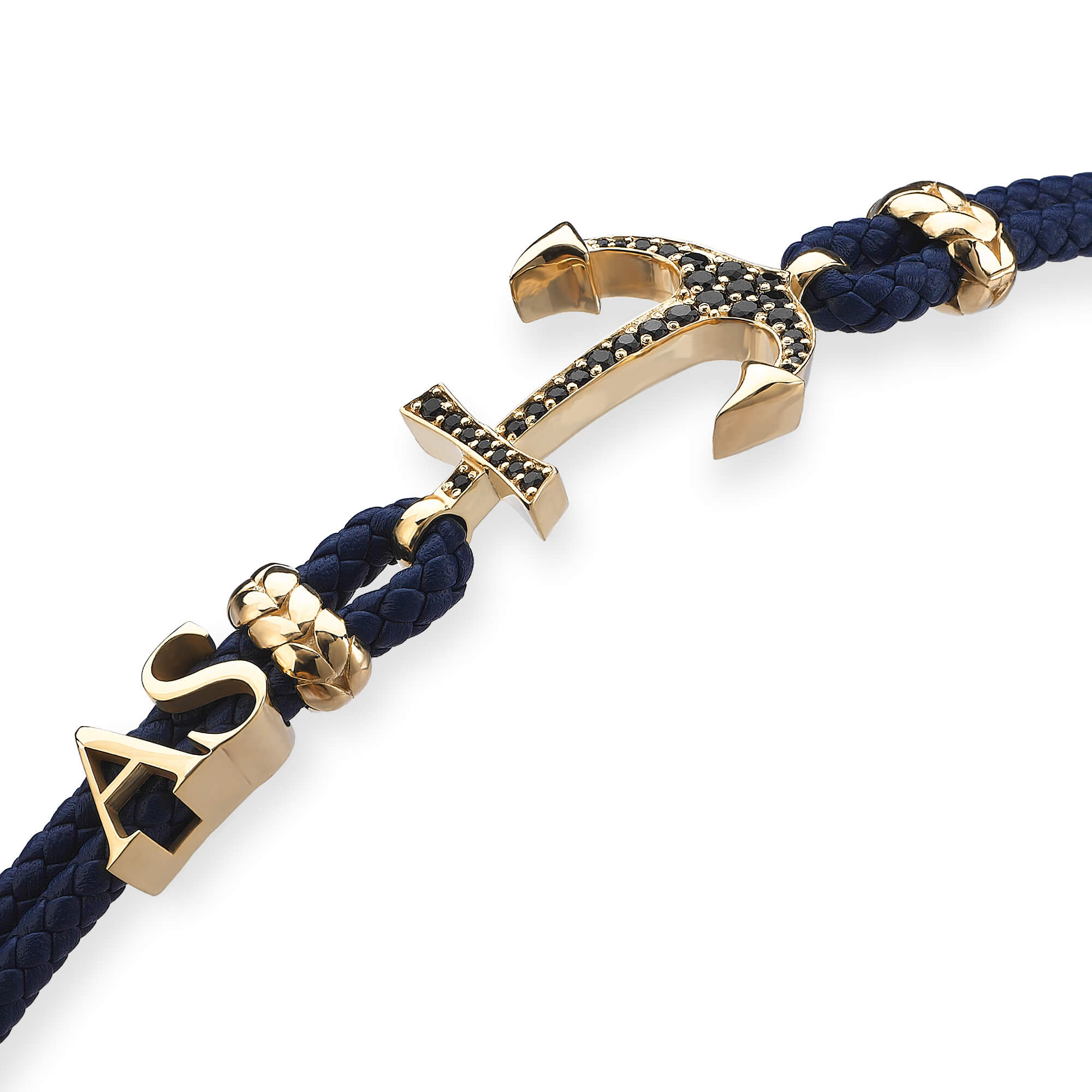 Statement Anchor Leather Bracelet